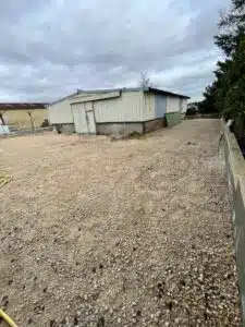 Après travaux de terrassement avec géotextile à Port de Bouc