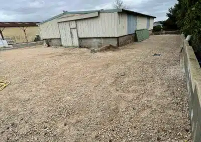 Après travaux de terrassement avec géotextile à Port de Bouc